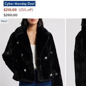 Timeless Black Faux Fur Teddy Jacket with Embellishments-Cece